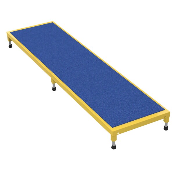 Vestil Adj. Steel Stand, 6-3/4-8-3/4 H, 24 x 96, 6.75 Overall Height, Steel, Yellow AHT-L-2496 - main